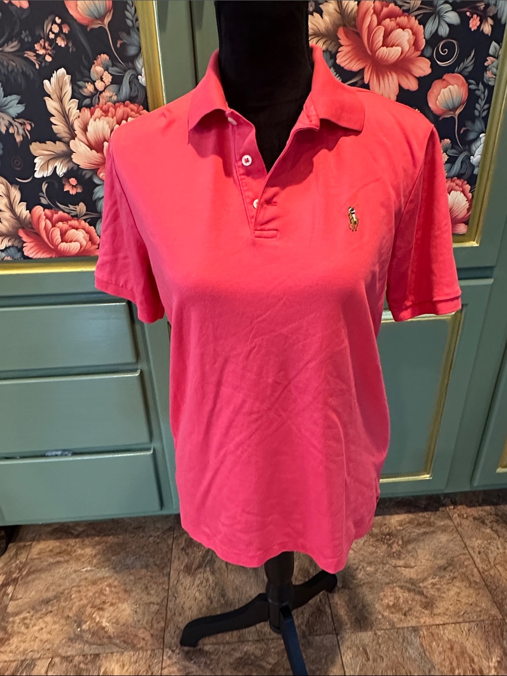 Ralph Lauren Men’s Polo in Bright Pink with Signature Pony
